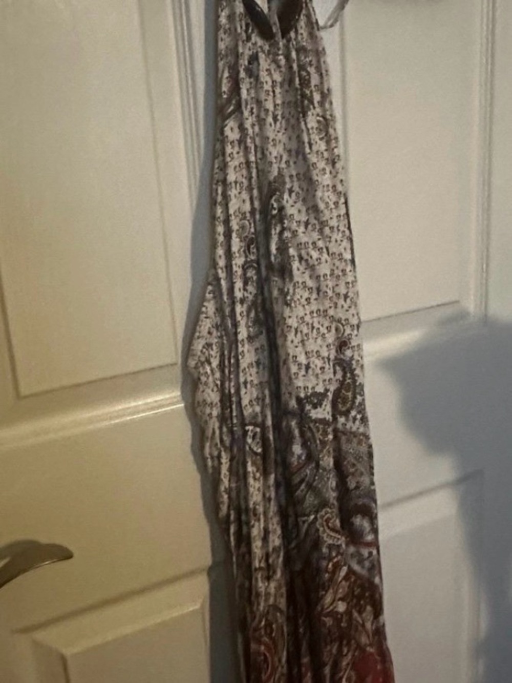 A.Byer Paisley Halter Top Women’s Size 13 Red Brown Cream Sleeveless